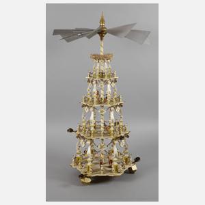 Weihnachtspyramide mit Figurenbesatz