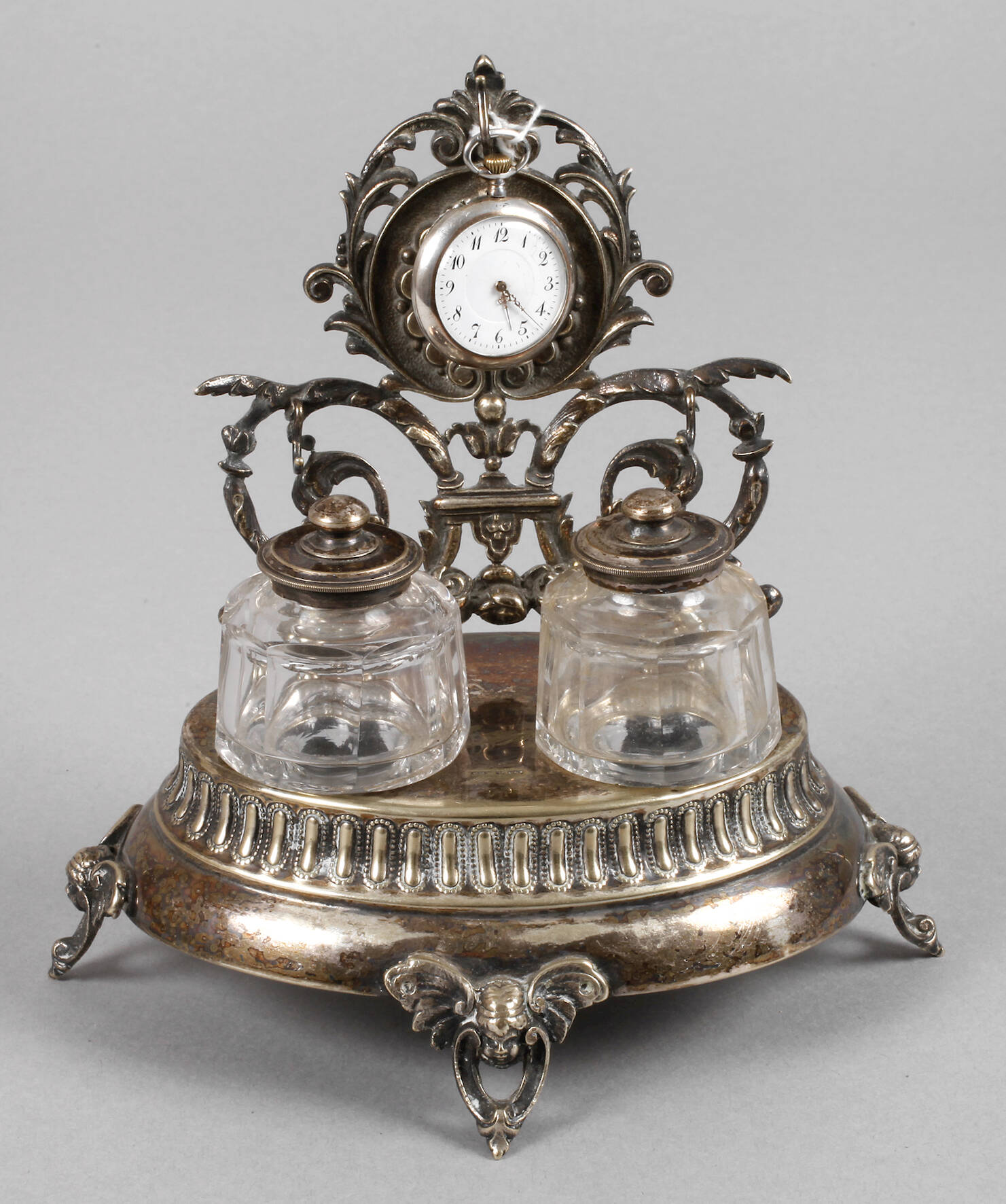 Uhrenständer mit Schreibzeug