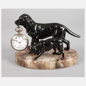 Uhrenständer Hundepaar