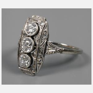 Diamantring Art déco