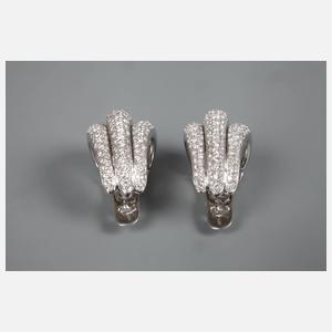 Paar Ohrringe mit Brillanten