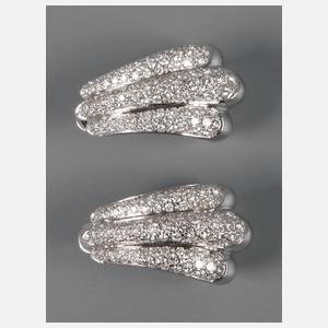 Paar Ohrringe mit Brillanten