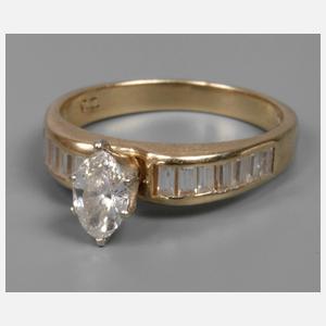 Damenring mit Diamantbesatz