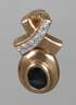 Clipanhänger mit Saphir und Diamanten