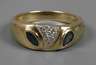 Damenring mit Saphir und Diamanten