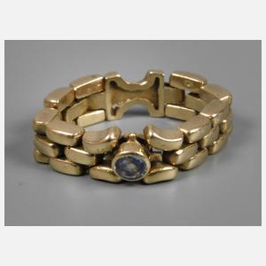 Kettenring mit Saphir