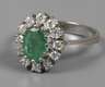 Damenring mit Smaragd und Brillanten