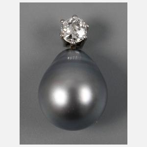 Anhänger mit Perle und Brillant