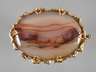 Brosche mit Landschaftsachat