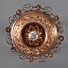 Historismusbrosche mit Diamant