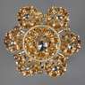 Historismusbrosche mit Diamantrosen