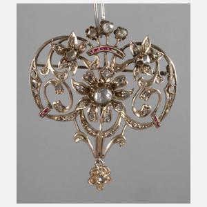 Historismus Diamantbrosche