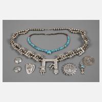 Konvolut indianischer Silberschmuck111