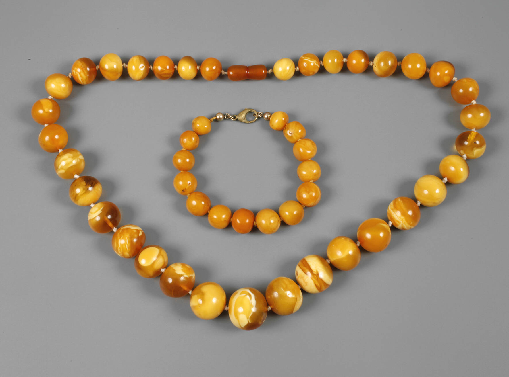 Schmuckset Bernstein Butterscotch