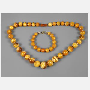 Schmuckset Bernstein Butterscotch