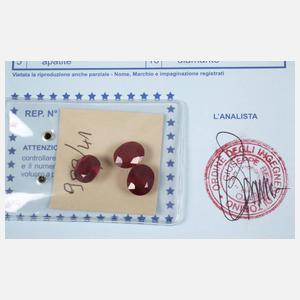 Konvolut facettierte Rubine