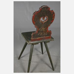 Bäuerlicher Brettstuhl