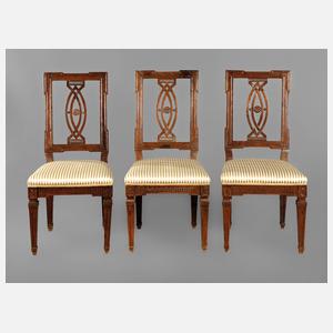 Drei Stühle Louis-seize