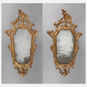 Paar Wandspiegel Rokoko