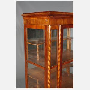 Dreiseitenvitrine Biedermeier