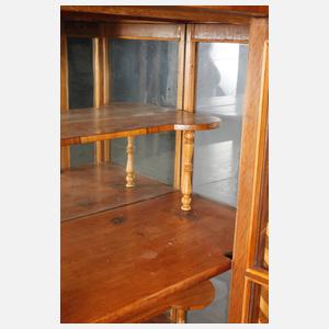 Dreiseitenvitrine Biedermeier