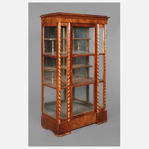 Dreiseitenvitrine Biedermeier