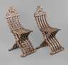 Paar maurische Scherensessel