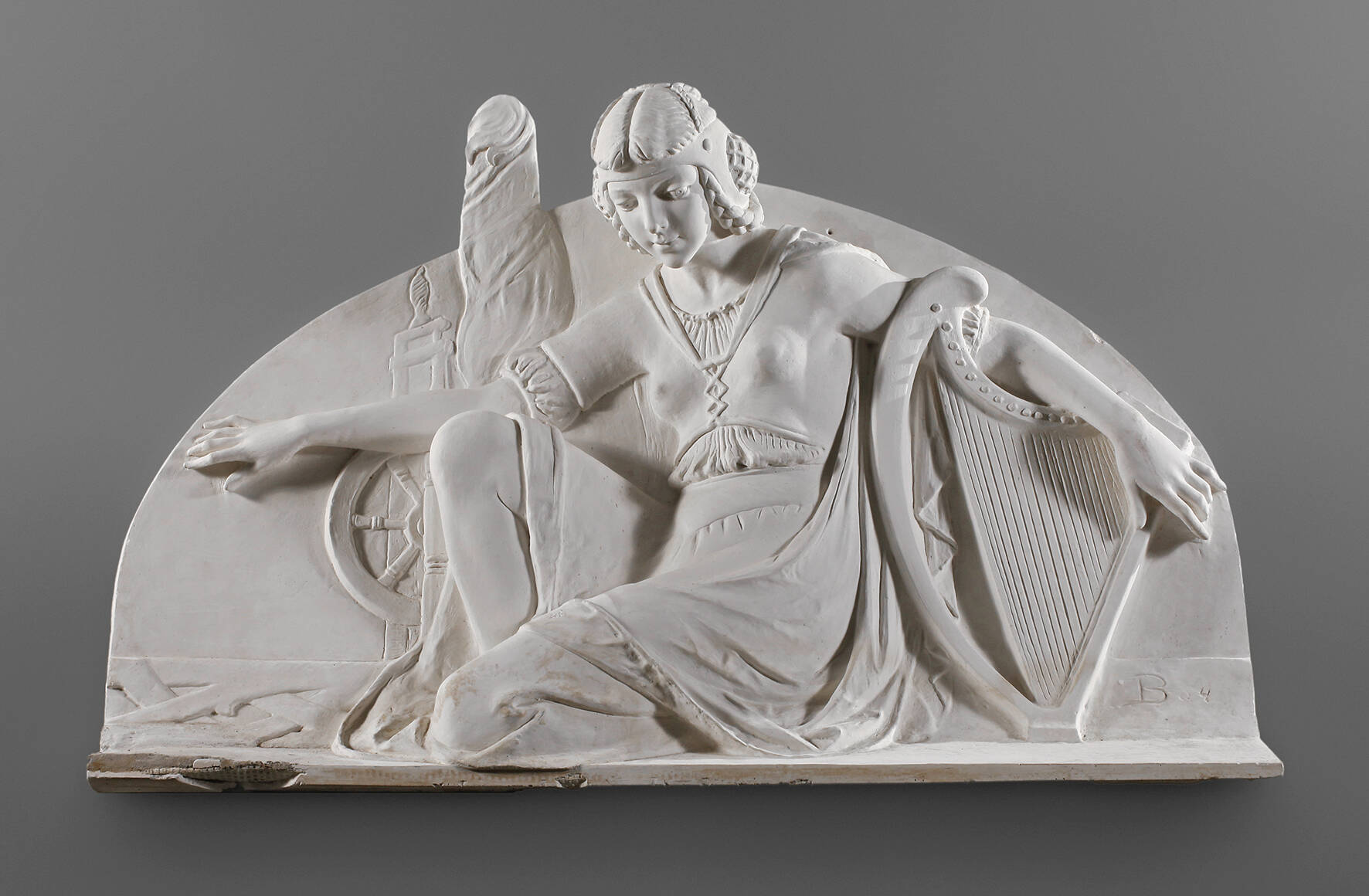 Stuckrelief als Supraporta