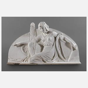 Stuckrelief als Supraporta