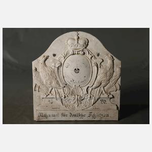 Wandrelief mit Wappendarstellung