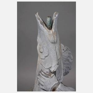 Brunnenfigur Putto mit Fisch