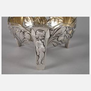 Silberschale mit Putten