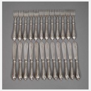 WMF Geislingen Fischbesteck Efeudekor