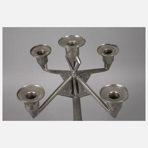 Fünfflammiger Jugendstilleuchter