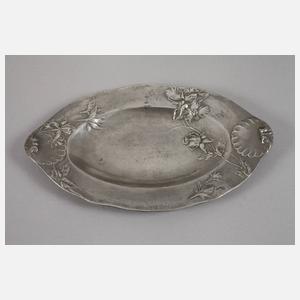 Vier Teile Jugendstilzinn