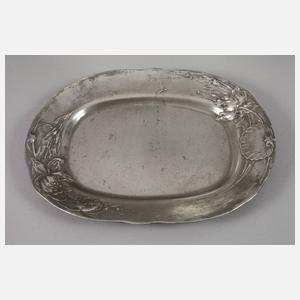 Vier Teile Jugendstilzinn