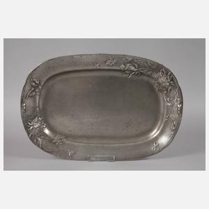 Vier Teile Jugendstilzinn