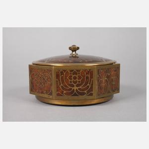 Messingdose mit Wurzelholzeinlage