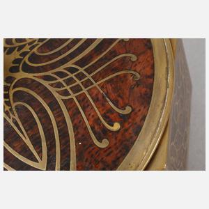 Messingdose mit Wurzelholzeinlage