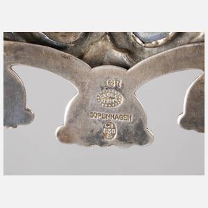 Georg Jensen, Brosche mit Steinbesatz