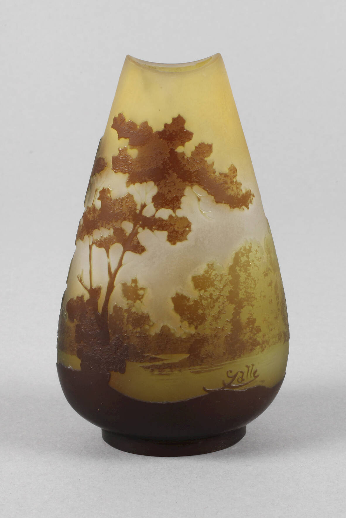 Émile Gallé Vase Landschaftsdekor