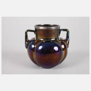 Kralik Vase mit galvanischer Silberauflage