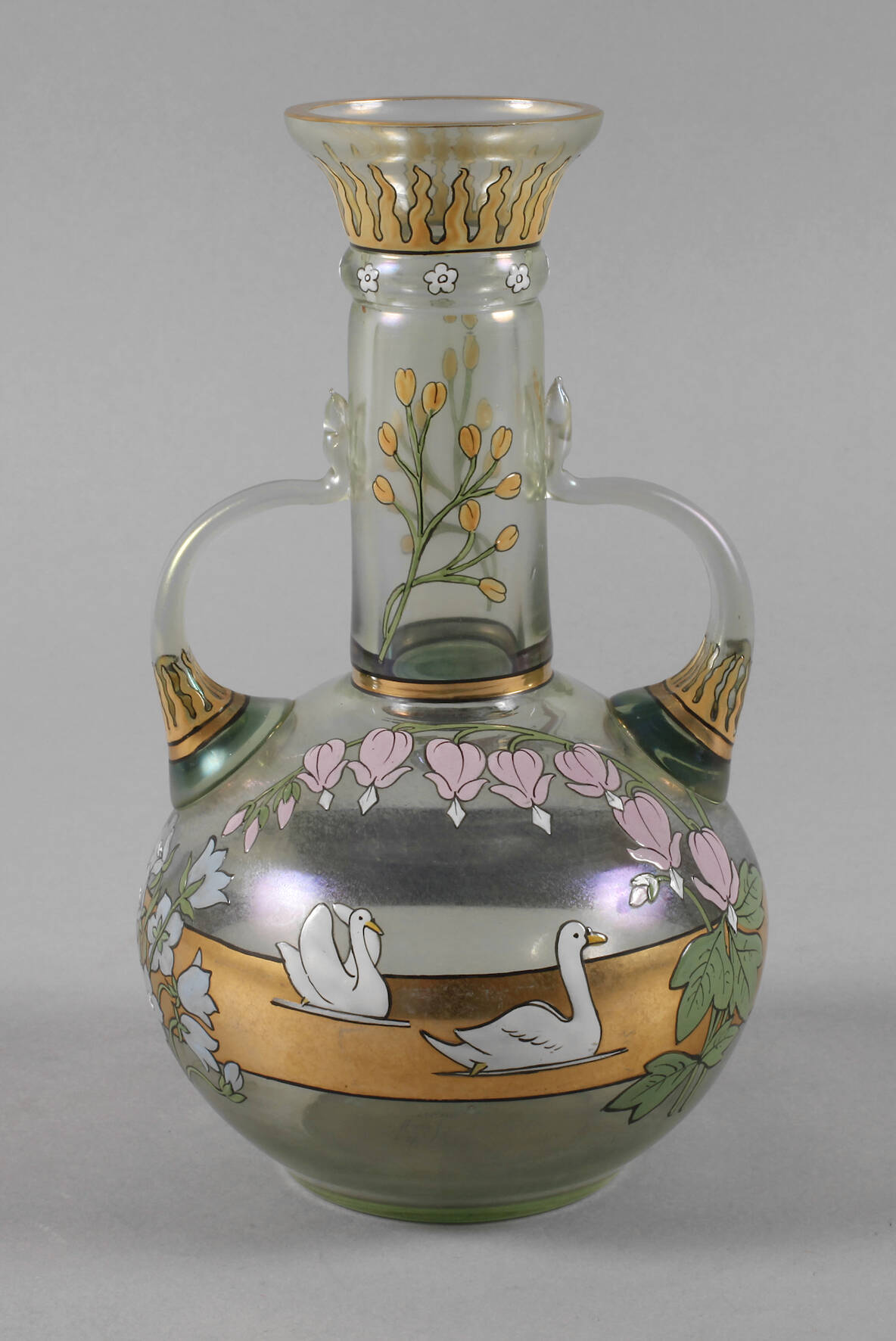 Fritz Heckert Petersdorf Henkelvase "Cypern"