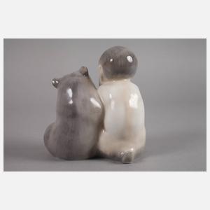 Royal Copenhagen Faun mit Bär