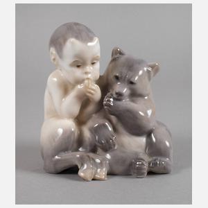 Royal Copenhagen Faun mit Bär