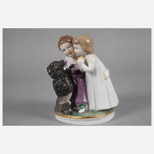 Meissen "Zwei Kinder mit Hund"