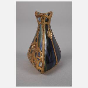 Zwei kleine Vasen mit Messingmontur