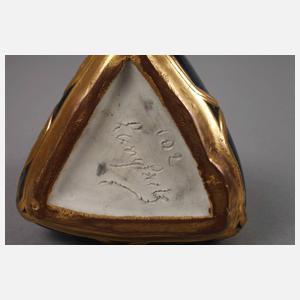 Zwei kleine Vasen mit Messingmontur