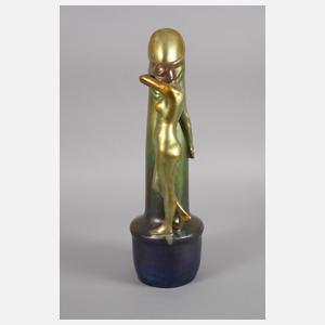 Zsolnay Pecs große Kanne mit weiblichem Akt