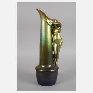 Zsolnay Pecs große Kanne mit weiblichem Akt